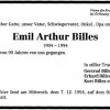 Billes Emil Arthur 1904-1994 Todesanzeige